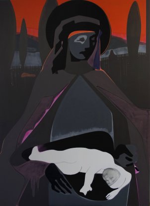 The White Child and the Red Sky, 160-220cm
